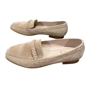Joie Tan Suede Braided Strap Loafers Almond Toe‎ 12XSM235006 Womens 10